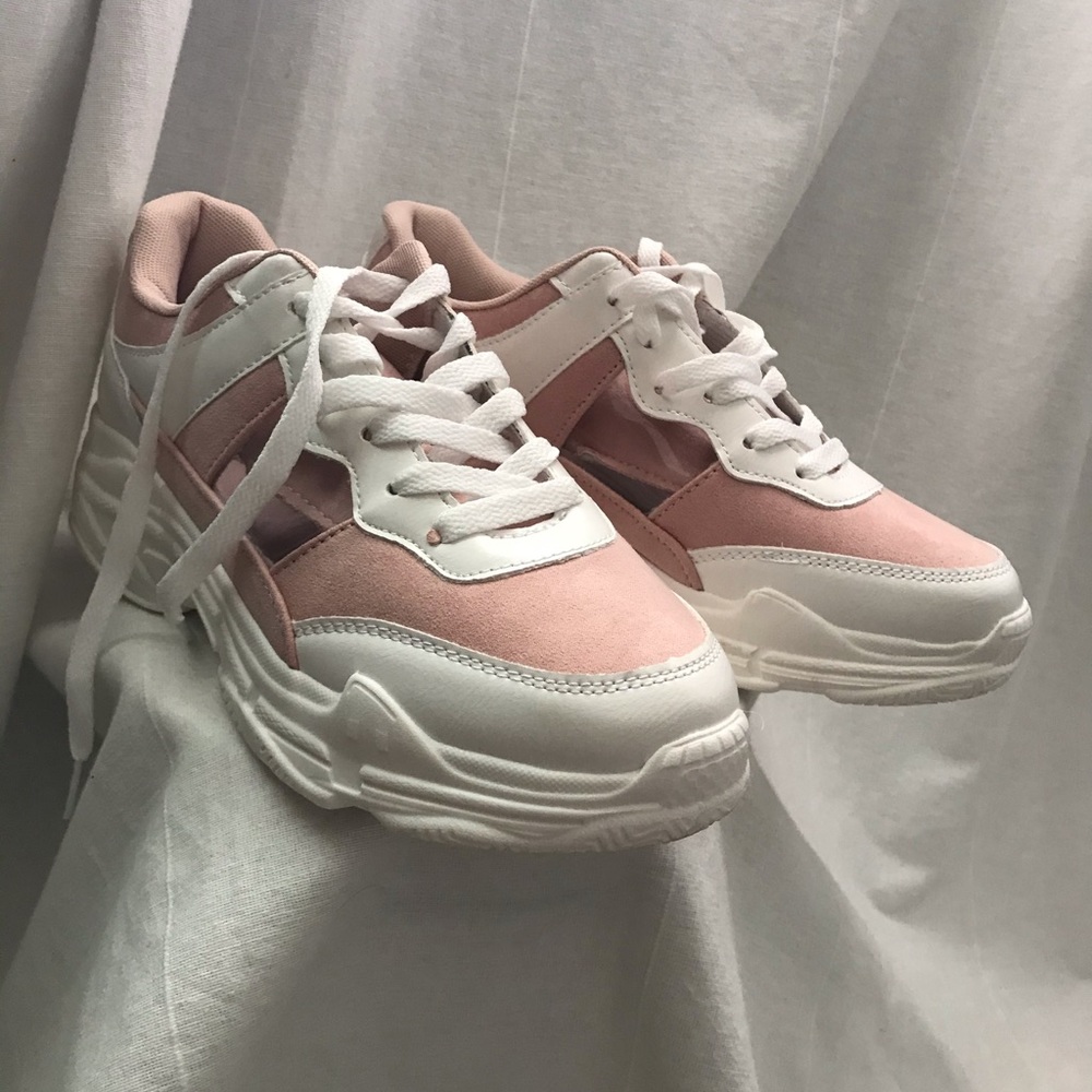 Pink Thick Soled Shoes